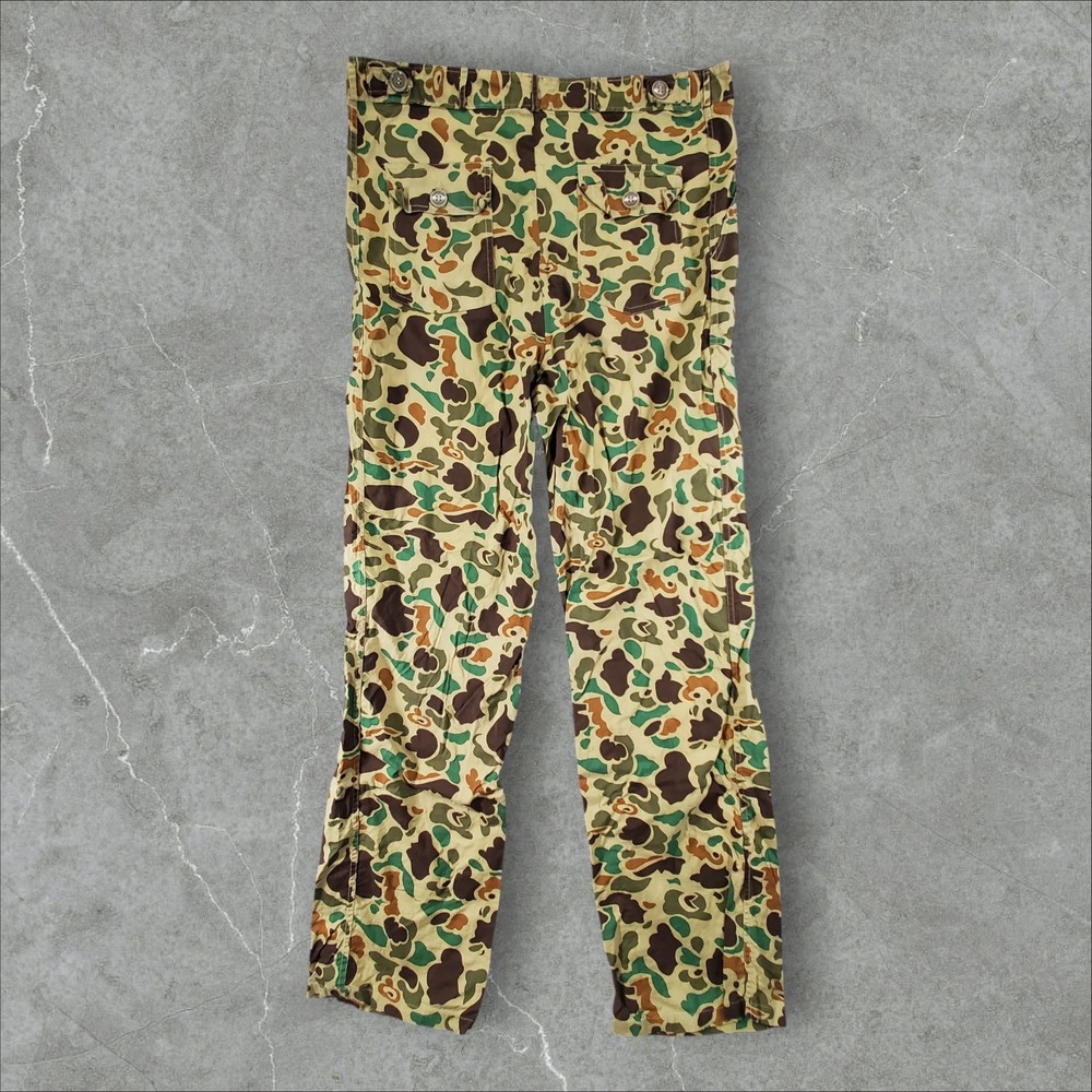 Vintage Duck Hunter Camo Pants Mens XL Green Brown Vintage Style Utility 70s